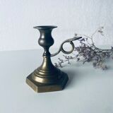 Candle holder with bronze handle
