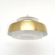 Scandinavian glass lamp, vintage 1970s