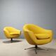 Pair of swivel armchairs by Carl Eric Klote for Overman MFG