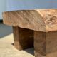 Asian solid wood quadripod brutalist coffee table H30 L81 l42