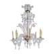 Venetian lustre in Murano glass transparent, 8 arm of light