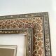 Ornithological painting, marquetry frame