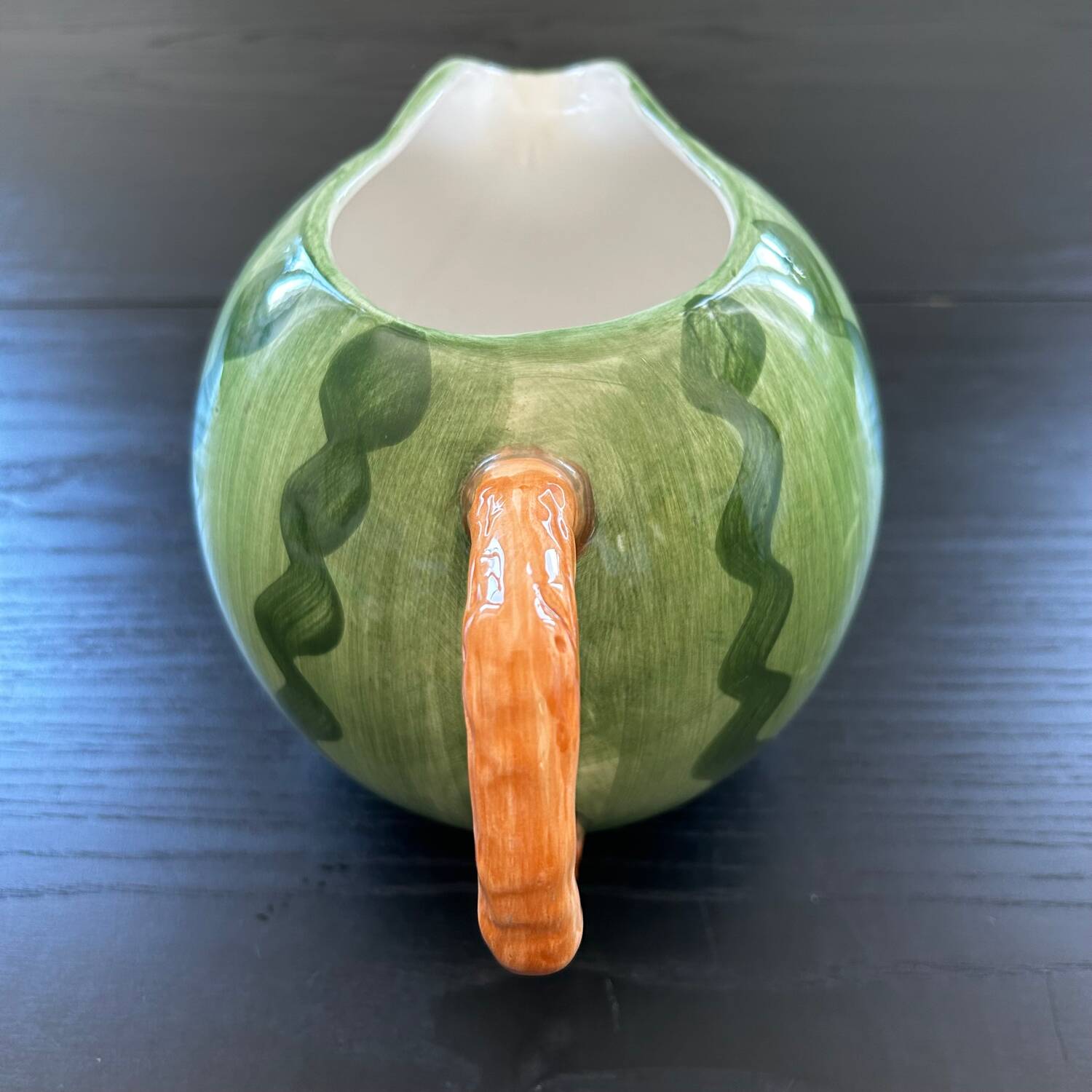 Green Striped Watermelon Pitcher