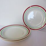 3 vintage porcelain dinner plates
