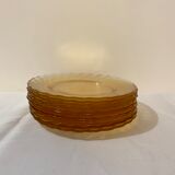 Set of 12 Arcoroc dessert plates