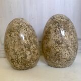 Pair of stone book clamts