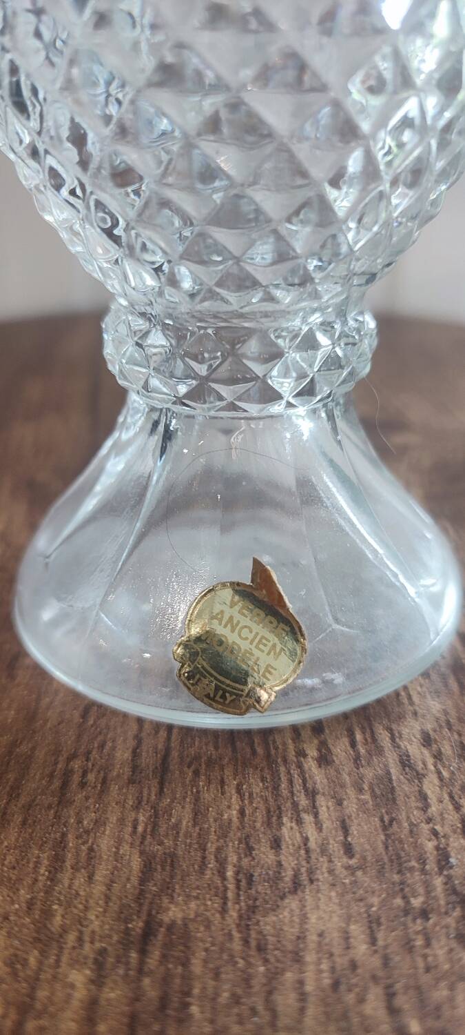 Antique Italian glass ewer carafe