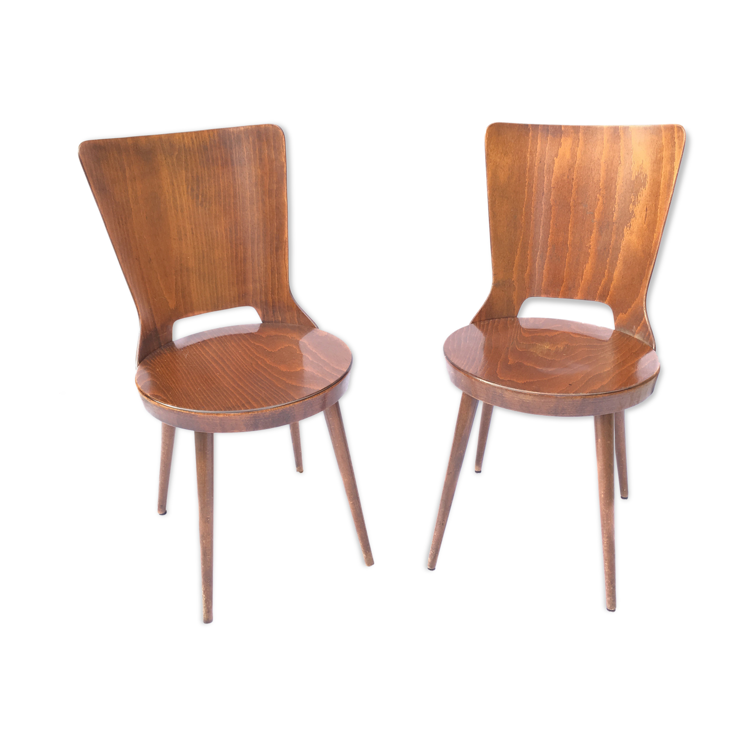 Pair of baumann chairs dove model
