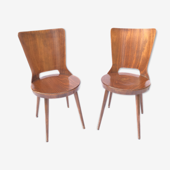 Pair of baumann chairs dove model