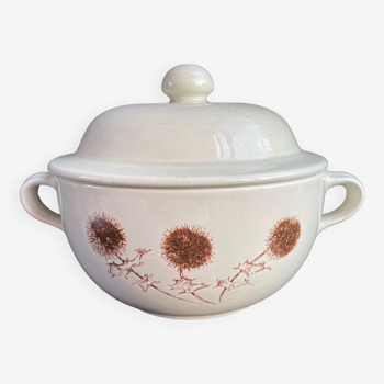 Old sarreguemines thistle tureen