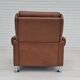 Fauteuil en cuir du milieu du siècle, années 1970