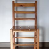 Desk and pine chair