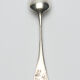 12 small silver metal spoons engraved "FB", early XXth