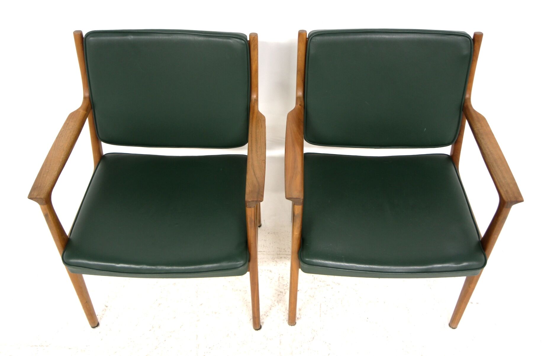 Set of 2 leather armchairs, Karl Erik Ekselius, Sweden, 1960