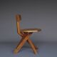 Chaise S34 en orme de Pierre Chapo, années 1980