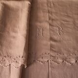SHEET former in LIN early twentieth embroidered hand