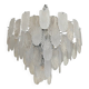 Italian Glass Chandelier Clear and Frosted Art Deco
