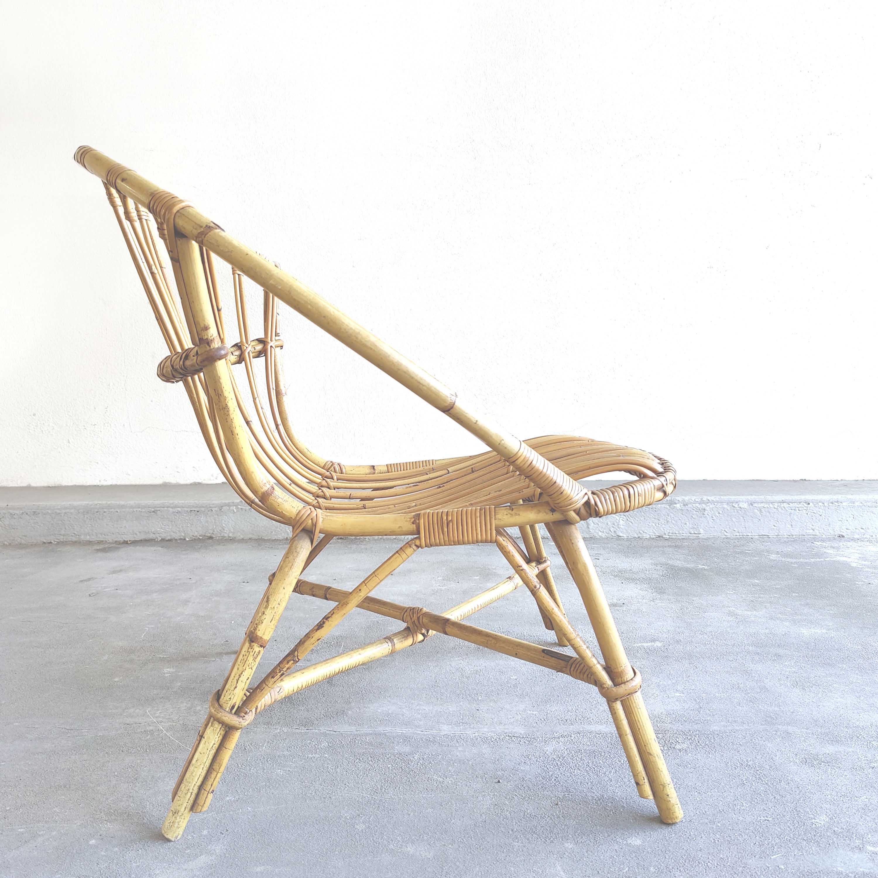 Vintage rattan armchair