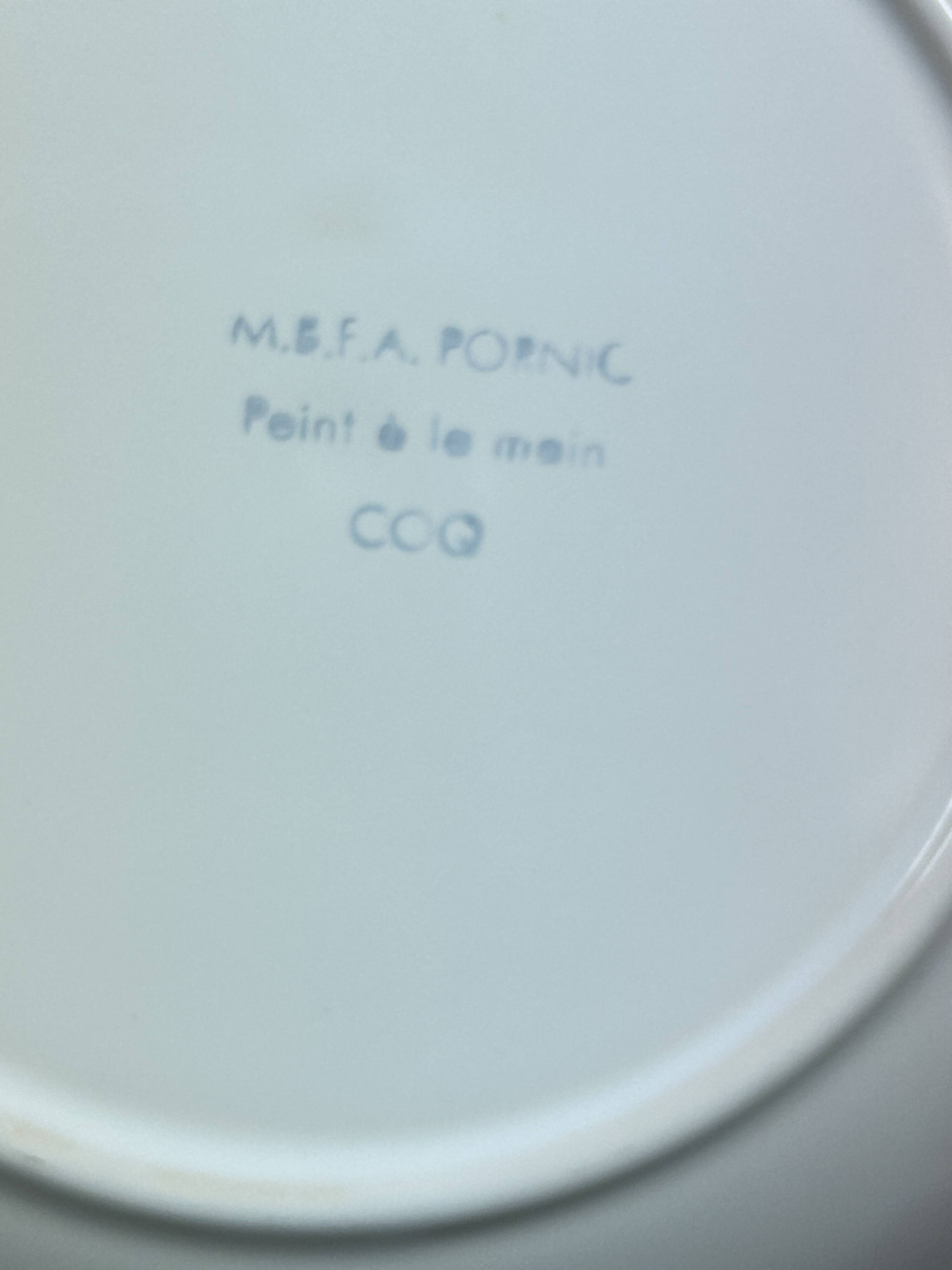 Set of 4 deep plates 20 cm in earthenware from MBFA Pornic model diff.