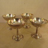 4 cups ice metal marked argentel ERCUIS