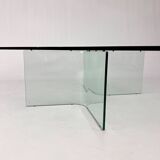 Table Basse Postmoderne en Verre, 1980s
