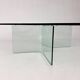Table Basse Postmoderne en Verre, 1980s