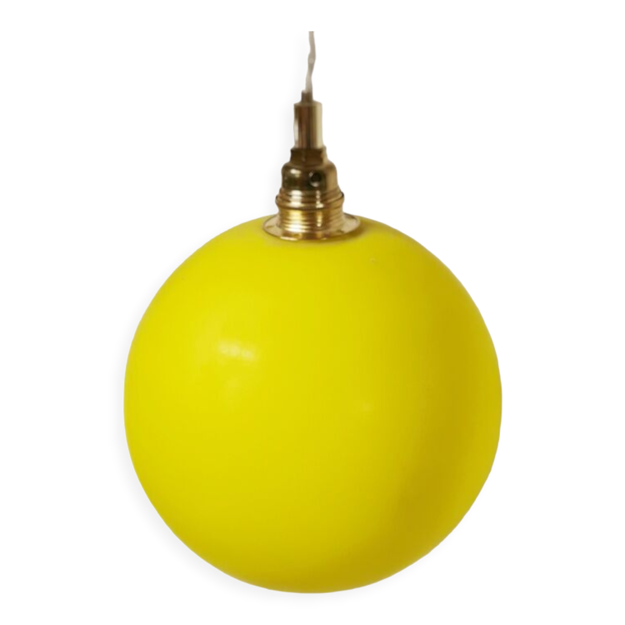 Vintage opaline yellow lamp