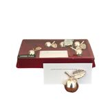 Ensemble  de 6 marque place pommes argentés