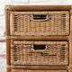 Wicker and rattan chest of drawers with 8 drawers