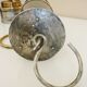 Old miner's lamp, thick glass, brass, metal