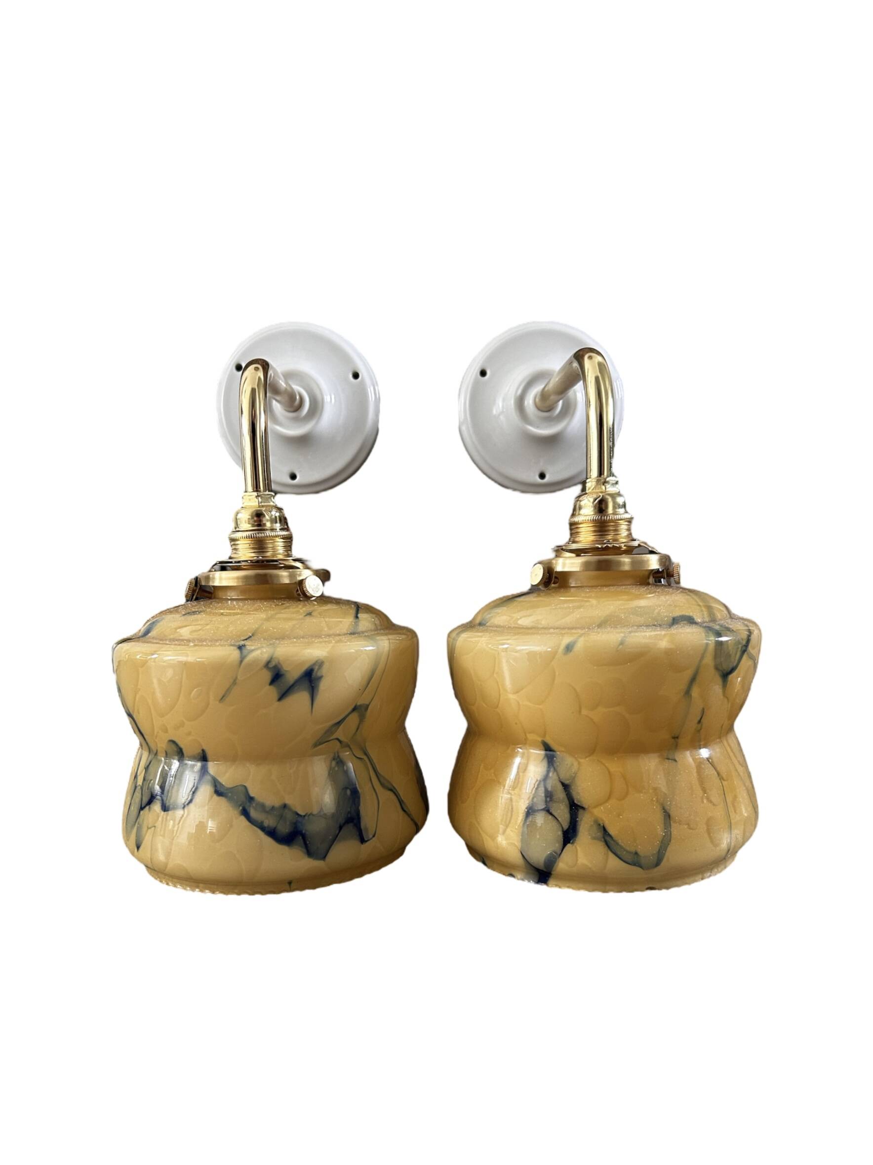 Pair of Art Deco wall lights