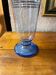 Blue glass vase silver decoration