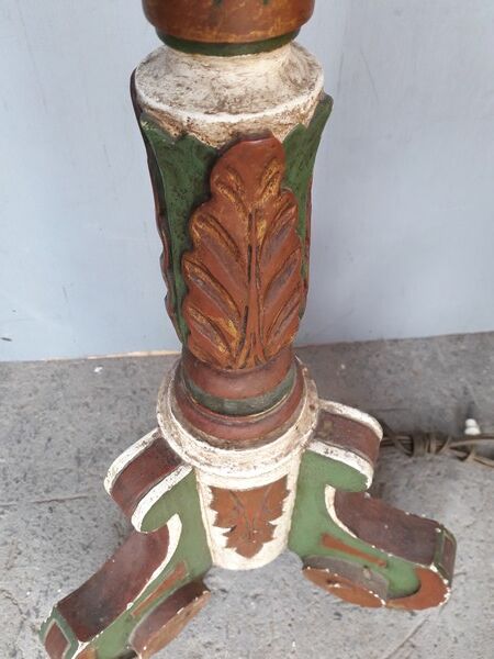 Esapgne ep 1900 ground carved wood lamppost