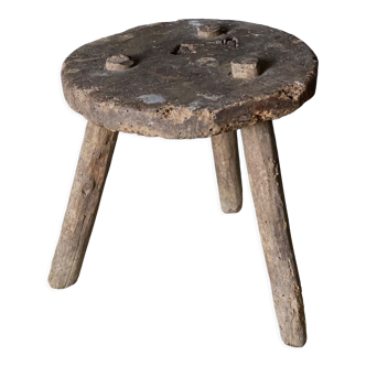 THREE-LEGGED BRUTALIST STOOL 1970