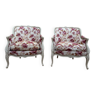 Pair of armchairs - Louis XV style bergères