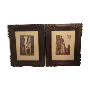 Deux gravures signées et dédicacées