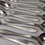 Silver plated metal spoons net service cutlery goldsmith Reneka soup