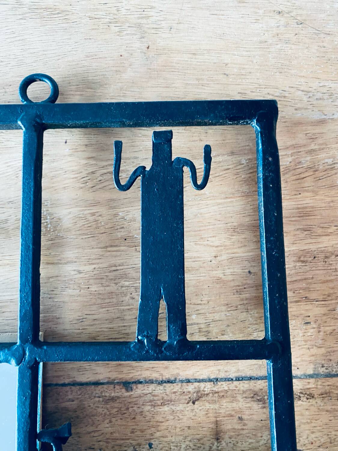 Rectangular wrought iron mirror, Frederick Weinberg