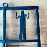 Rectangular mirror in ironwork, Frederick Weinberg