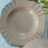 Set of 6 antique Art Deco soup plates Boch La Louvière