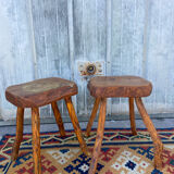 Pair of brutalist stools