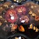 Burgauté writer with gilding, decorations painted with flowers, Napoleon III era