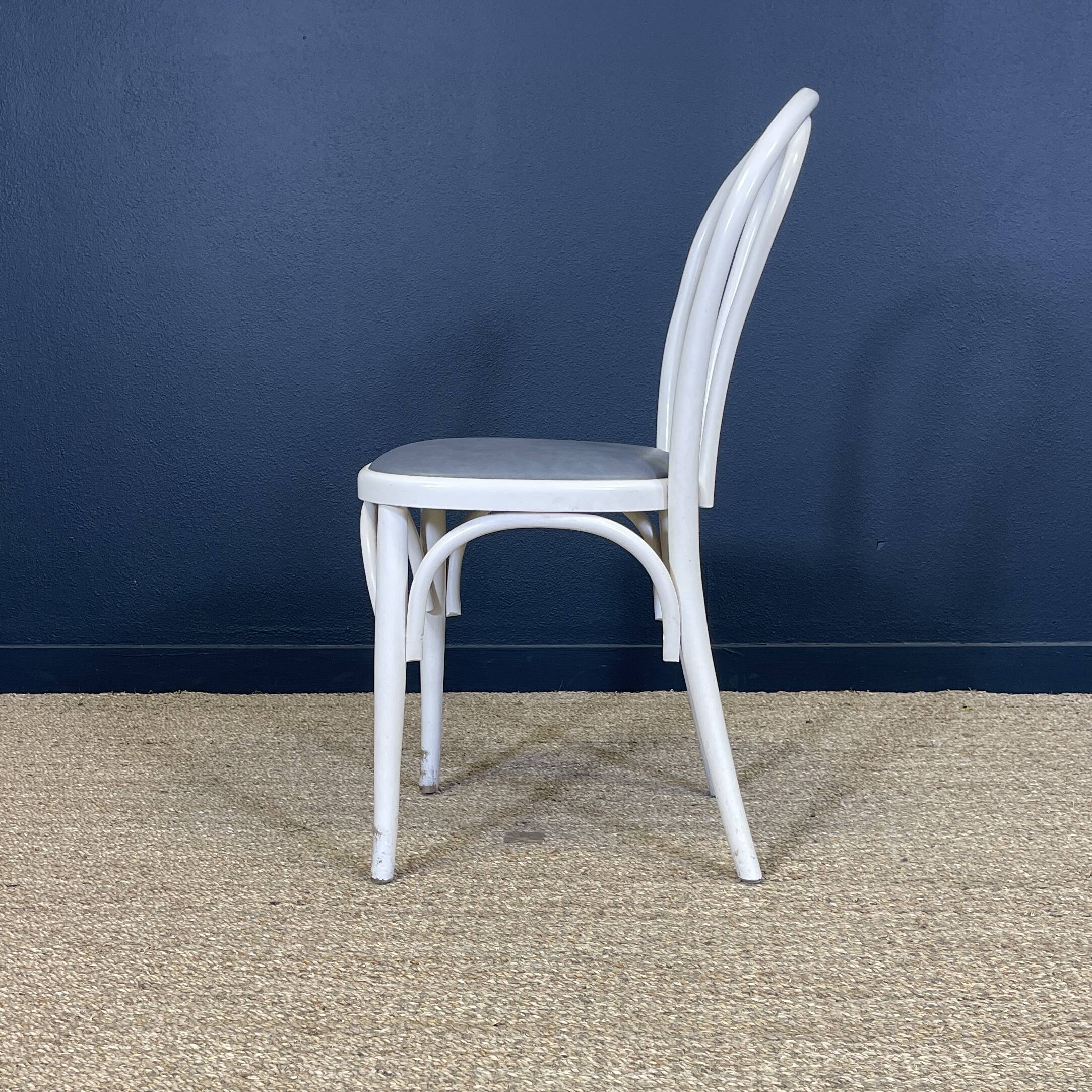 Set of 4 curved wood bistro chairs