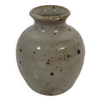 Petit vase à col en grès de La Borne années 1960