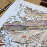 The Saint-Gothard, Switzerland, original map printed in 1878