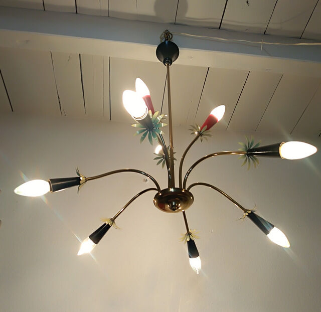 Lustre vintage 9 lumières 1970