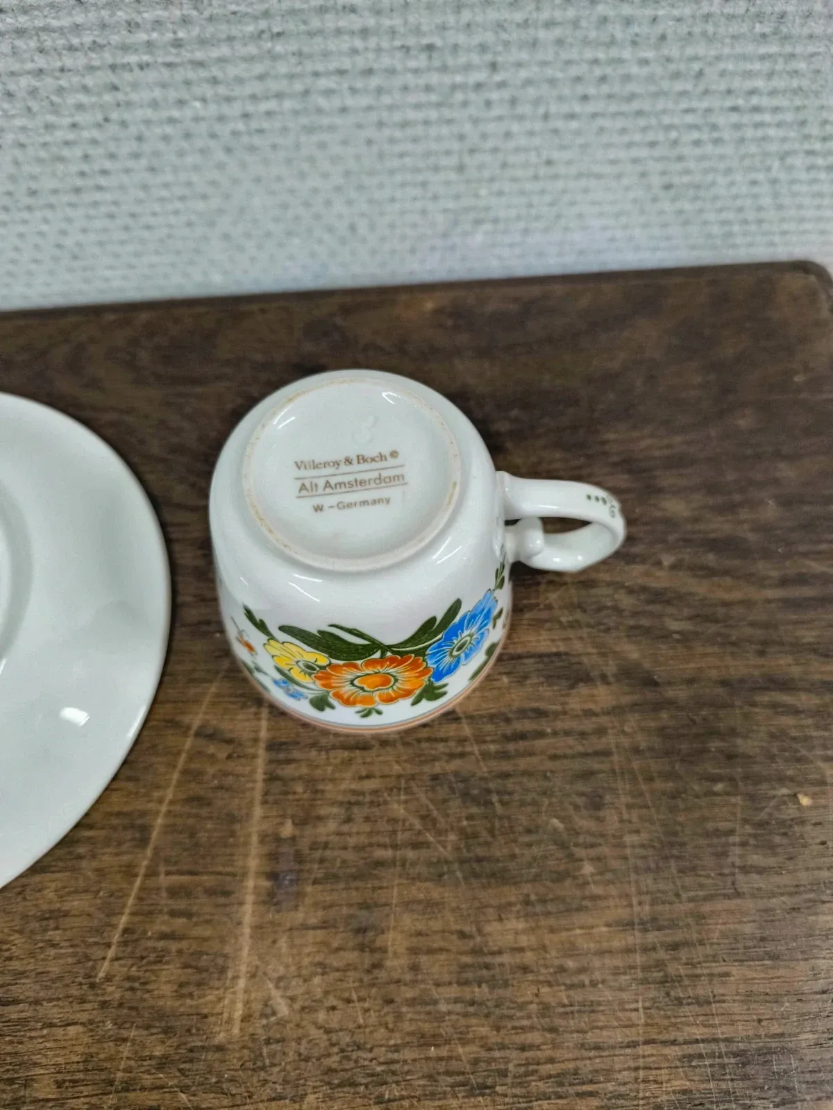Cup and saucer Villeroy & Boch "Alt Amsterdam" Vintage Porcelain