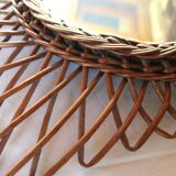 Vintage rattan mirror 56x56cm