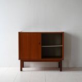 Armoire scandinave en teck avec portes coulissantes