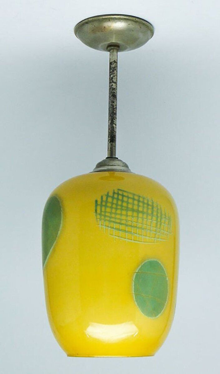 Pop art pendant lamp, Poland, 1950s
